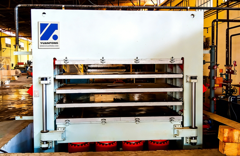 Door skin hot press machine